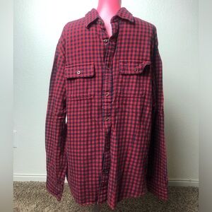 Old Navy Red and Black Buffalo Plaid Flannel Shirt
